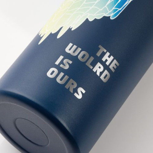 Термобутылка вакуумная герметичная Аллегра (Allegra), синяя Термобутылка вакуумная герметичная Аллегра (Allegra), синяя