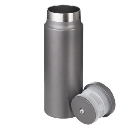 Термобутылка вакуумная герметичная Аллегра (Allegra), серая Термобутылка вакуумная герметичная Аллегра (Allegra), серая