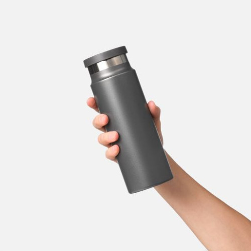 Термобутылка вакуумная герметичная Аллегра (Allegra), серая Термобутылка вакуумная герметичная Аллегра (Allegra), серая