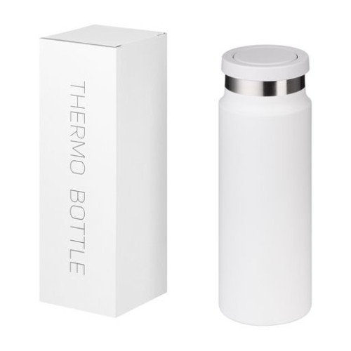 Термобутылка вакуумная герметичная Аллегра (Allegra), белая Термобутылка вакуумная герметичная Аллегра (Allegra), белая