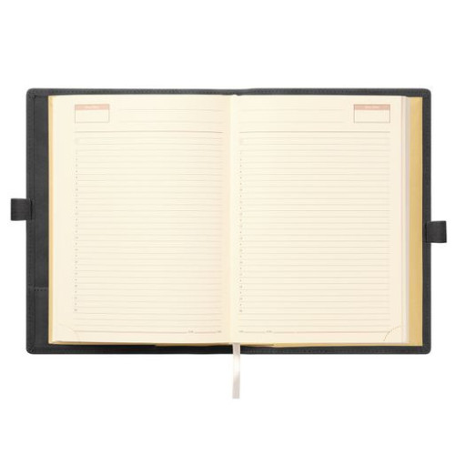 Ежедневник-портфолио Клип (Clip NEO) недатированный в подарочной коробке, черный (в комплекте ручка Tesoro серебро)