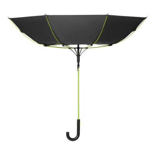 Зонт-трость Квантум (Quantum), черный/салатовый
