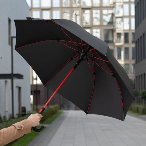 Зонт-трость Квантум (Quantum), черный/красный Зонт-трость Квантум (Quantum), черный/красный