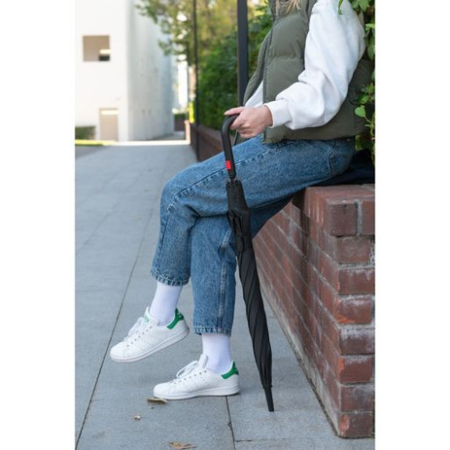 Зонт-трость Квантум (Quantum), черный/красный Зонт-трость Квантум (Quantum), черный/красный