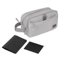 Подарочный набор Бостон (Boston), серый (обложка на паспорт, картхолдер, дорожная косметичка)