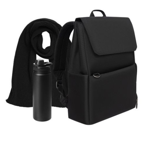 Подарочный набор Марко (Marco), черный (шарф, термобутылка, рюкзак)