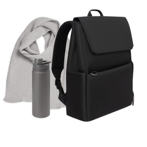 Подарочный набор Марко (Marco), серый (шарф, термобутылка, рюкзак)