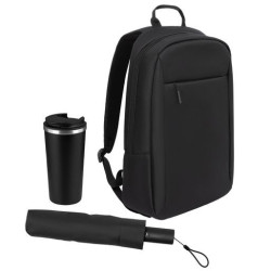 Подарочный набор Сириус (Sirius), черный (зонт, термокружка, рюкзак)