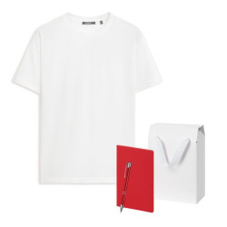 Набор с одеждой Крис (Kris) (футболка, блокнот, ручка), белый, XL