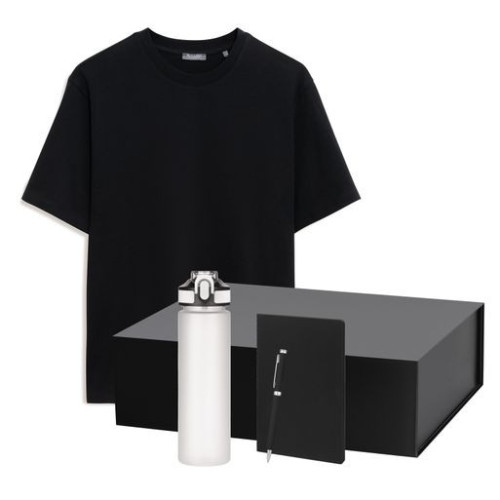 Набор с одеждой Раст (Rust) (футболка, бутылка, ежедневник, ручка), черный, M Набор с одеждой Раст (Rust) (футболка, бутылка, ежедневник, ручка), черный, M