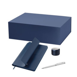 Подарочный набор Пэшн, Молто (Passion, Molto), синий (колонка, ежедневник, ручка)