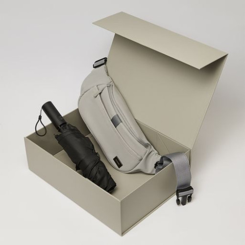 Подарочный набор Бостон (Boston), Филтон (Filton), серый (поясная сумка, зонт)