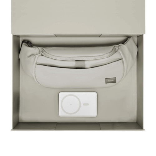 Подарочный набор Бостон (Boston), Атлантис (Atlantis), серый (поясная сумка, аккумулятор)