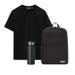 Набор с одеждой Крис (KRIS) (футболка, рюкзак, бутылка), черный, XL