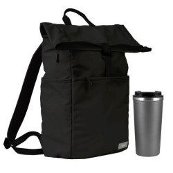 Подарочный набор Палермо (Palermo), Бостон (Boston), черный/серый (рюкзак, термокружка)
