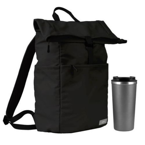 Подарочный набор Палермо (Palermo), Бостон (Boston), черный/серый (рюкзак, термокружка)