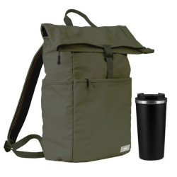Подарочный набор Палермо (Palermo), Бостон (Boston), зеленый/черный (рюкзак, термокружка)