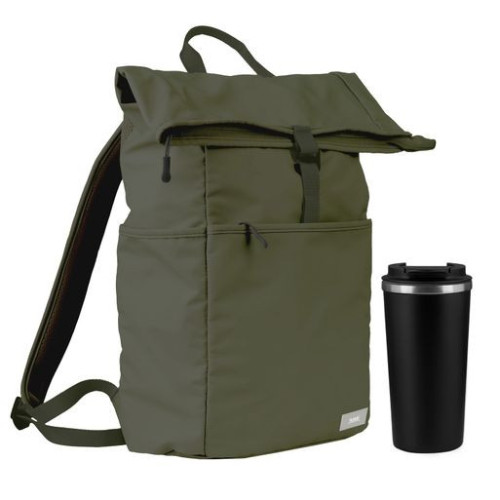 Подарочный набор Палермо (Palermo), Бостон (Boston), зеленый/черный (рюкзак, термокружка)
