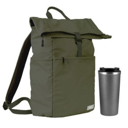 Подарочный набор Палермо (Palermo), Бостон (Boston), зеленый/серый (рюкзак, термокружка)