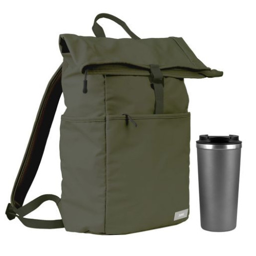 Подарочный набор Палермо (Palermo), Бостон (Boston), зеленый/серый (рюкзак, термокружка)