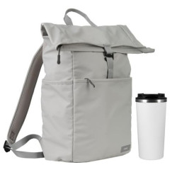 Подарочный набор Палермо (Palermo), Бостон (Boston), серый/белый (рюкзак, термокружка)
