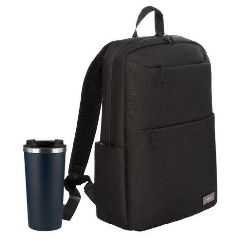 Подарочный набор Палермо (Palermo), Форст (Forst), черный/синий (рюкзак, термокружка)