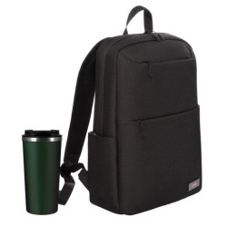 Подарочный набор Палермо (Palermo), Форст (Forst), черный/зеленый (рюкзак, термокружка)