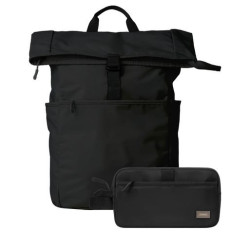 Подарочный набор Бостон (Boston) рюкзак + дорожная косметичка, черный