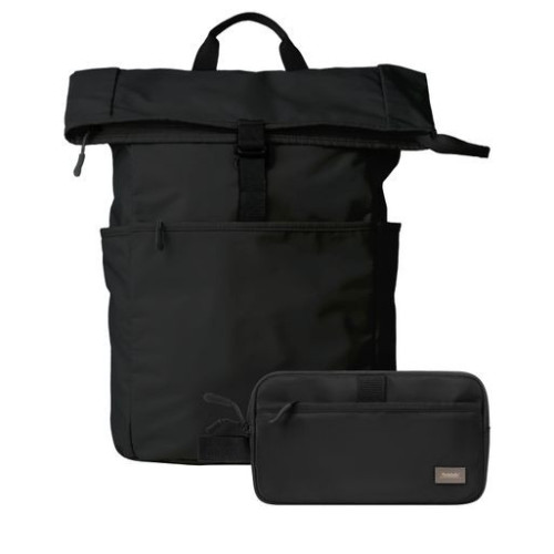 Подарочный набор Бостон (Boston) рюкзак + дорожная косметичка, черный