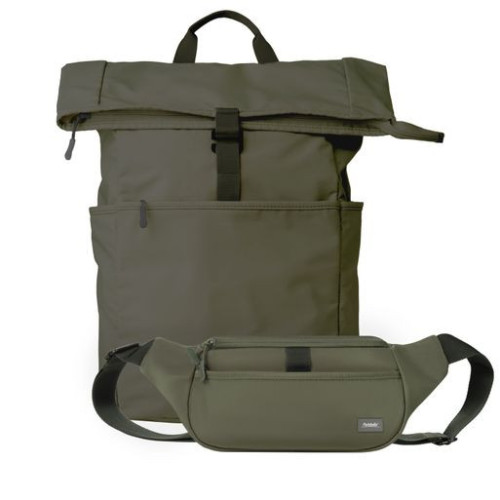 Подарочный набор Бостон (Boston) рюкзак + поясная сумка, зеленый