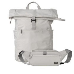 Подарочный набор Бостон (Boston) рюкзак + поясная сумка, серый