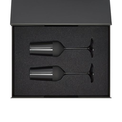 Подарочный набор 2 бокала для шампанского Блэк Эдишн (Black Edition) в черной коробке