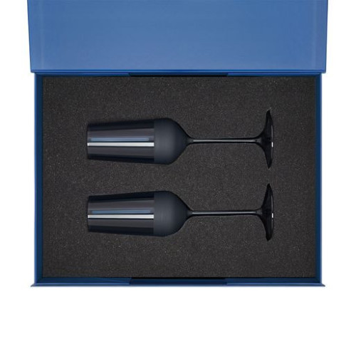 Подарочный набор 2 бокала для шампанского Сапфир (Sapphire) в синей коробке