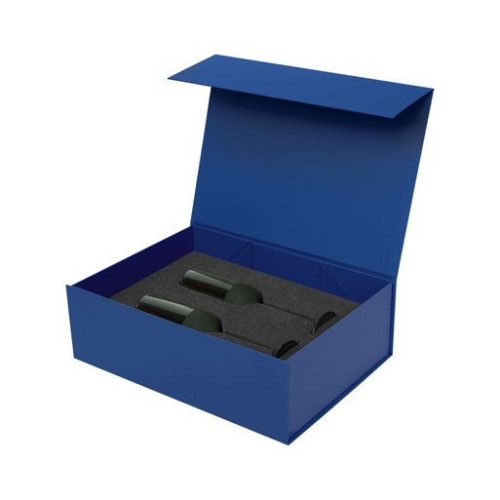 Подарочный набор 2 бокала для шампанского Эмеральд (Emerald) в синей коробке