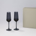 Подарочный набор 2 бокала для шампанского Блэк Эдишн (Black Edition) в серой коробке