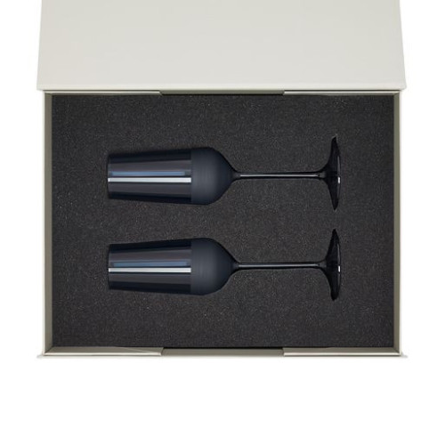 Подарочный набор 2 бокала для шампанского Сапфир (Sapphire) в серой коробке