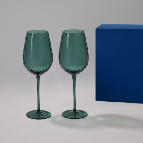 Подарочный набор 2 бокала для вина Капри (Capri) в синей коробке Подарочный набор 2 бокала для вина Капри (Capri) в синей коробке