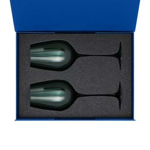 Подарочный набор 2 бокала для вина Капри (Capri) в синей коробке Подарочный набор 2 бокала для вина Капри (Capri) в синей коробке