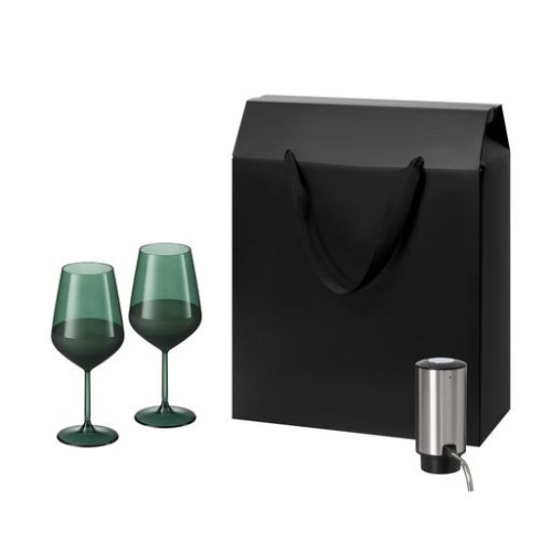 Подарочный набор Эмеральд (Emerald), Данте (Dante) (2 бокала + аэратор для вина)