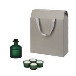 Подарочный набор Сенто (Sento), Мизу (Mizu), зеленый (свечи, диффузор)