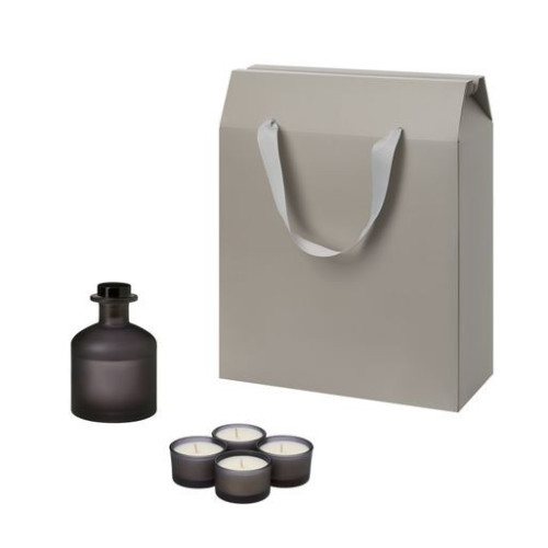 Подарочный набор Сенто (Sento), Мизу (Mizu), серый (свечи, диффузор) Подарочный набор Сенто (Sento), Мизу (Mizu), серый (свечи, диффузор)