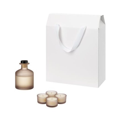 Подарочный набор Сенто (Sento), Мизу (Mizu), бежевый (свечи, диффузор)