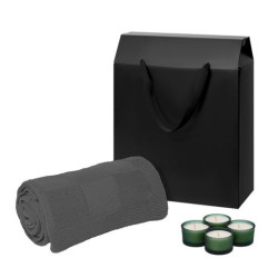 Подарочный набор Сенто (Sento), Селла (Cella), зеленый (свечи, плед)