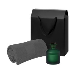 Подарочный набор Мизу (Mizu), Селла (Cella), зеленый (диффузор, плед)