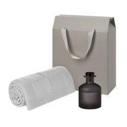 Подарочный набор Мизу (Mizu), Селла Софт (Cella Soft), серый (диффузор, плед)