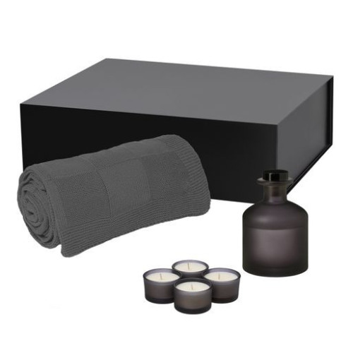 Подарочный набор Сенто (Sento), Селла (Cella), серый (свеча, диффузор, плед) Подарочный набор Сенто (Sento), Селла (Cella), серый (свеча, диффузор, плед)