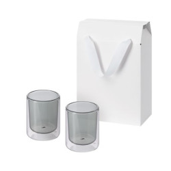 Подарочный набор 2 cтеклянных стакана Марло (Marlo) в коробке-пакете