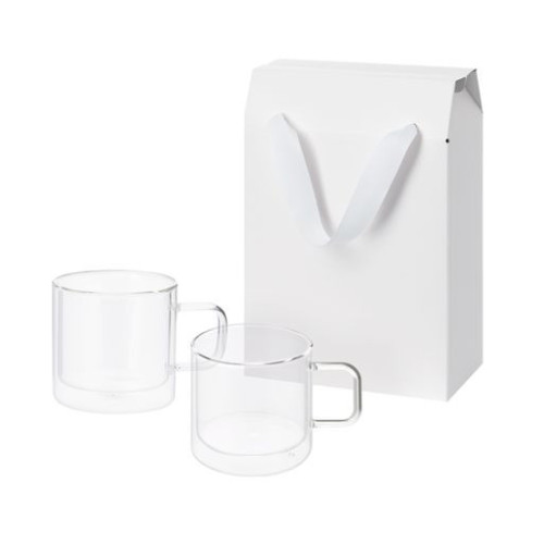 Подарочный набор 2 стеклянные кружки Луна (Luna) в коробке-пакете