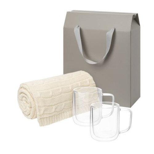 Подарочный набор Виора (Viora), Фадо (Fado) в серой коробке-пакете (2 кружки+плед)