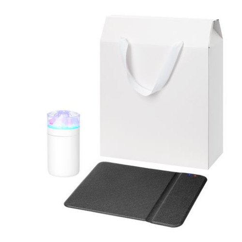 Подарочный набор Кристалл, Онор (Crystal, Honor), черный (увлажнитель воздуха, зарядное устройство)